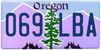 OR license plate 069LBA