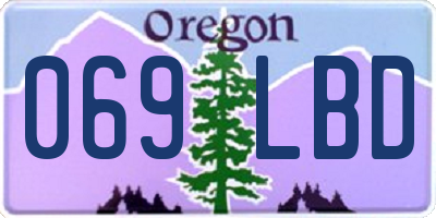 OR license plate 069LBD