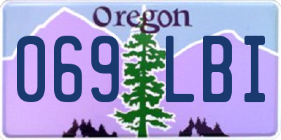 OR license plate 069LBI