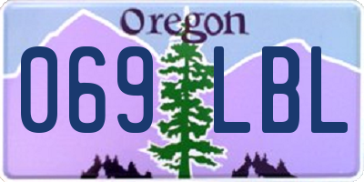 OR license plate 069LBL