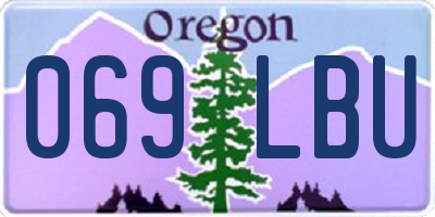 OR license plate 069LBU
