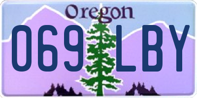 OR license plate 069LBY