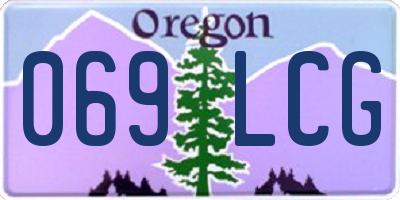 OR license plate 069LCG