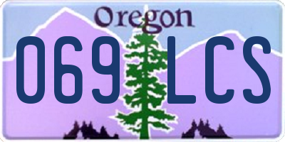 OR license plate 069LCS
