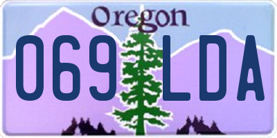 OR license plate 069LDA