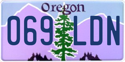 OR license plate 069LDN