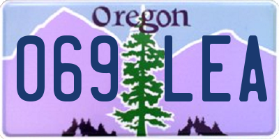 OR license plate 069LEA