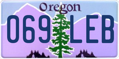OR license plate 069LEB