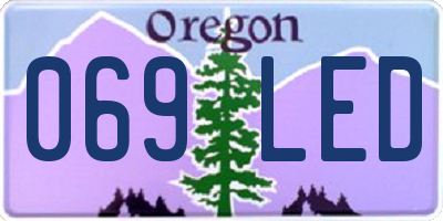 OR license plate 069LED