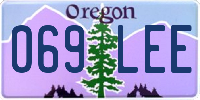 OR license plate 069LEE
