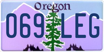 OR license plate 069LEG