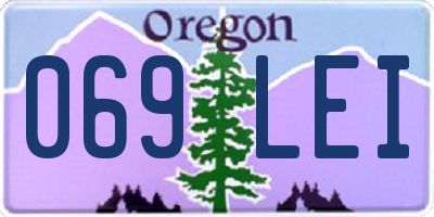 OR license plate 069LEI