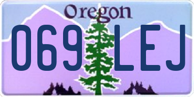OR license plate 069LEJ