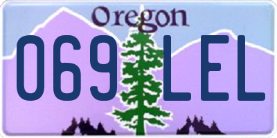 OR license plate 069LEL