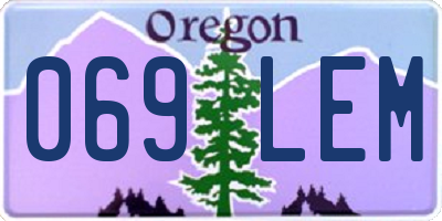 OR license plate 069LEM