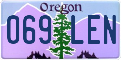OR license plate 069LEN