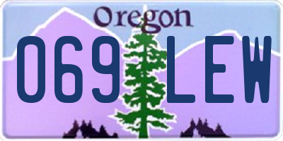 OR license plate 069LEW