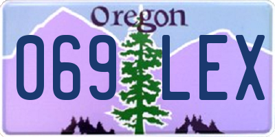 OR license plate 069LEX