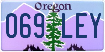 OR license plate 069LEY