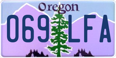 OR license plate 069LFA