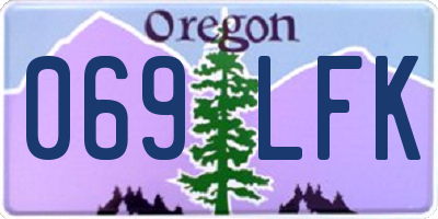 OR license plate 069LFK
