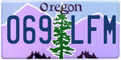 OR license plate 069LFM