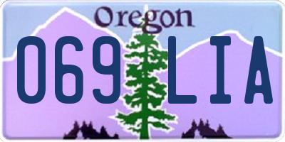 OR license plate 069LIA