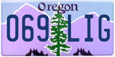 OR license plate 069LIG