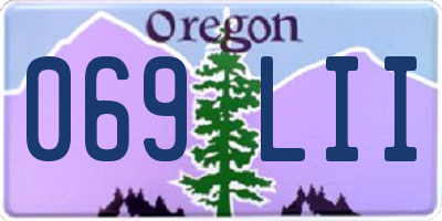 OR license plate 069LII