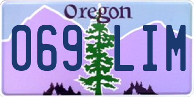 OR license plate 069LIM