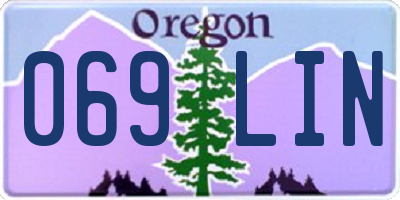 OR license plate 069LIN