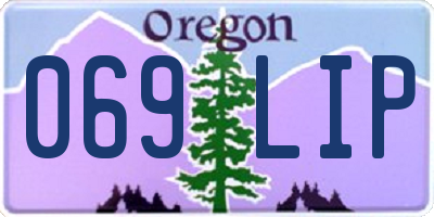 OR license plate 069LIP