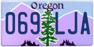 OR license plate 069LJA
