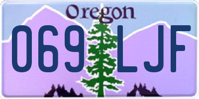OR license plate 069LJF