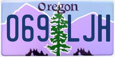 OR license plate 069LJH
