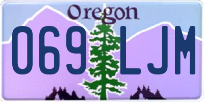 OR license plate 069LJM