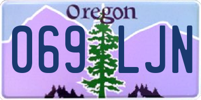 OR license plate 069LJN