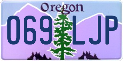 OR license plate 069LJP