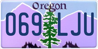 OR license plate 069LJU