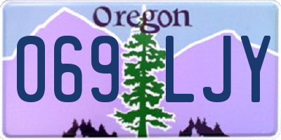 OR license plate 069LJY