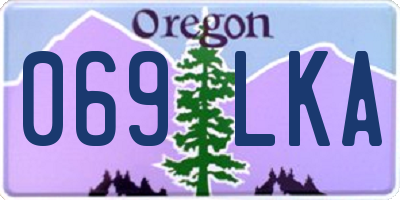 OR license plate 069LKA