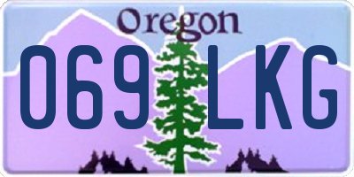 OR license plate 069LKG