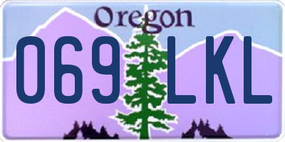 OR license plate 069LKL