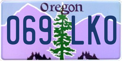 OR license plate 069LKO