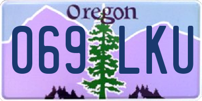 OR license plate 069LKU