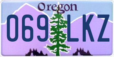 OR license plate 069LKZ