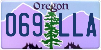 OR license plate 069LLA