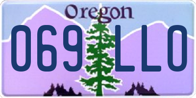 OR license plate 069LLO