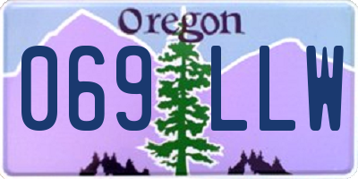 OR license plate 069LLW