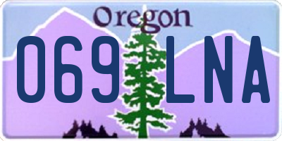 OR license plate 069LNA